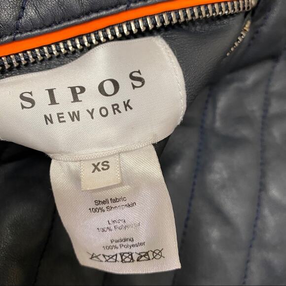 Sipos New York Hooded Leather Chelsea Bomber XS - Picture 8 of 8